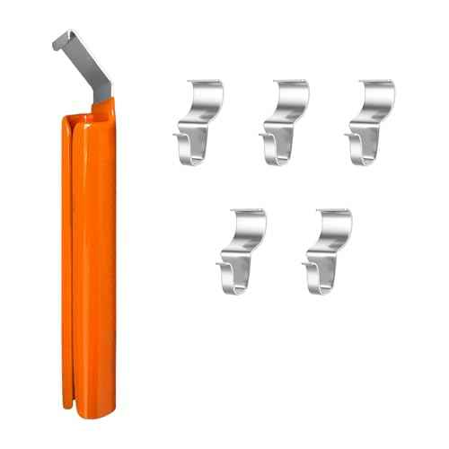 7" Vinyl Siding Removal Tool - Extra Long Non-Slip Grip Handle, 5 Pack Vinyl Siding Hooks, Installation & Repair Tool