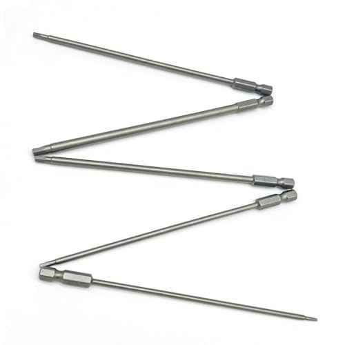 5Packs RC Hex Bit 6 Inch Power Bits 1.5mm 2.0mm 2.5mm 3.0mm 4mm Allen Wrench Drill Bit Set Professional Grade ¨ù Inch Hex Shank for Screwdrivers Electric Screwgun/Power Drill