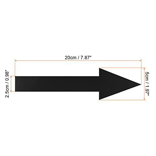 8"x2" Arrow Sticker Black, 10 Pack PVC Removable Self Adhesive Waterproof Floor Decal Wall Marking Arrow Sign for Road Instructions, Wall Stickers and Murals