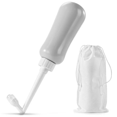 FOOFOO Gray Portable Bidet with Large 15.8oz Capacity Travel Handheld Personal Toilet