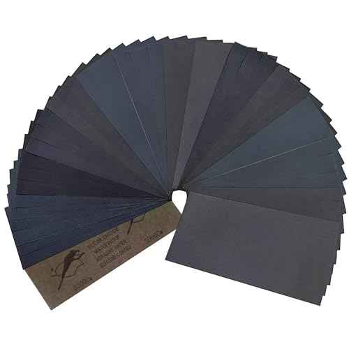 Professional Sandpaper 45Pcs. Kit - 80-3000 Grit - Tear Resistant Sand Paper Sheets for Wood, Plastic, Metal and All Types of Surfaces