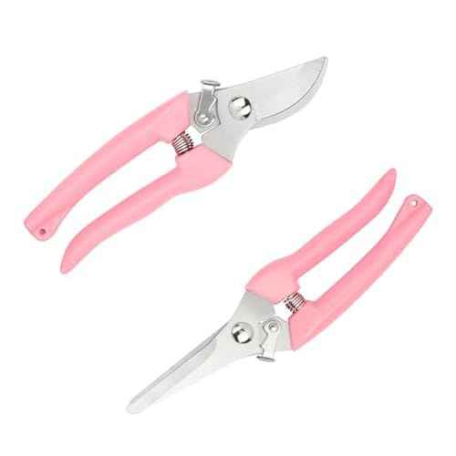 2pcs Garden Flower Shears Pruning Shears 6.9 inches Scissors Lightweight Plant Scissors for Cutting Flowers, Trimming Plants, Bonsai, Fruits Picking