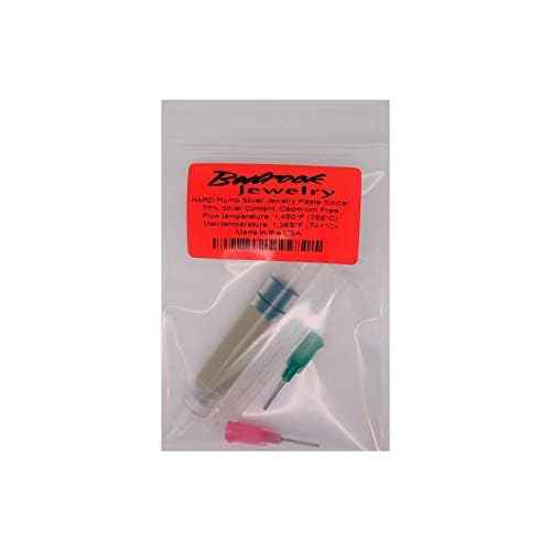 Silver Solder Paste, Hard, with a Flux, Ss 75, 3 DWT Syringe, Lead-Free, Cadmium-Free, Made in USA (Hard)