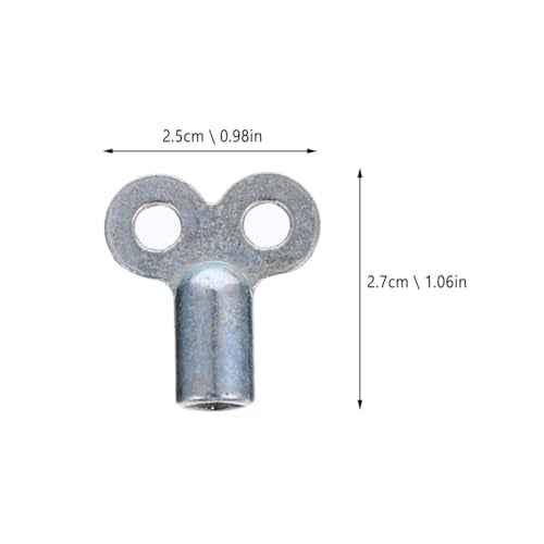 DOITOOL 10 Pcs Metal Radiator Valve Keys, Square Socket Bleed Hole Key Radiator Keys, Water Tap Switch Bleed Key, Plumbing Bleeding Key Air Plumbing Tool (Silver)