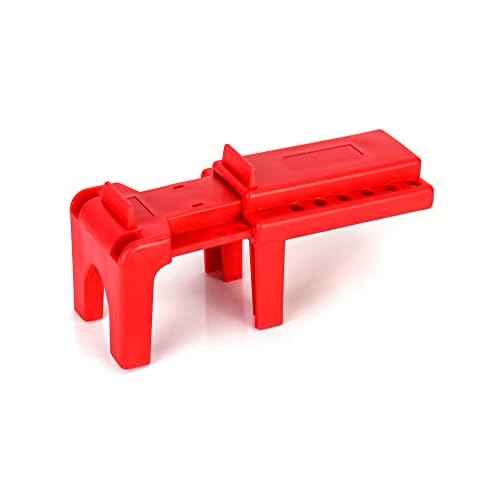 QWORK Ball Valve Lockout, 1/2" - 2-1/2" Diameter, Red