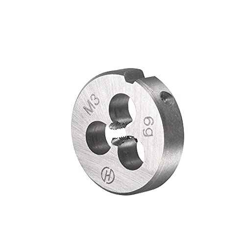 uxcell M3 x 0.5mm Metric Tap and Die Set, Machine Thread Screw Tap with Round Threading Die, Tap & Die Kit for Nut Screw Bolt Thread Repair