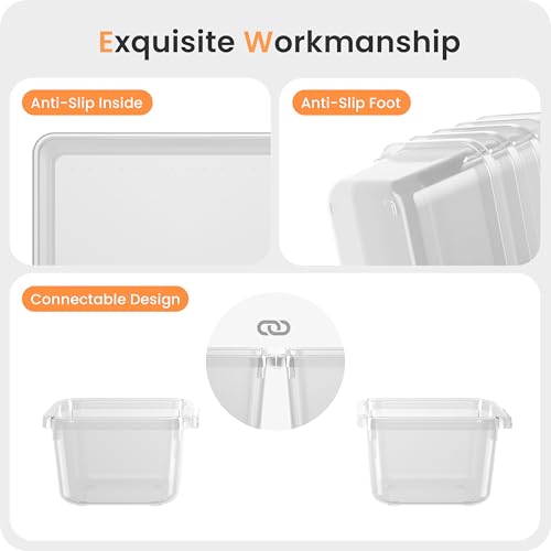A-LuGei Clear Military Grade Drawer Organizer Set – 28 Pieces, 5 Sizes