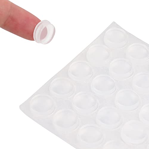 Clear Self-Adhesive Rubber Bumpers for Cabinets & Drawers, 300 Pcs