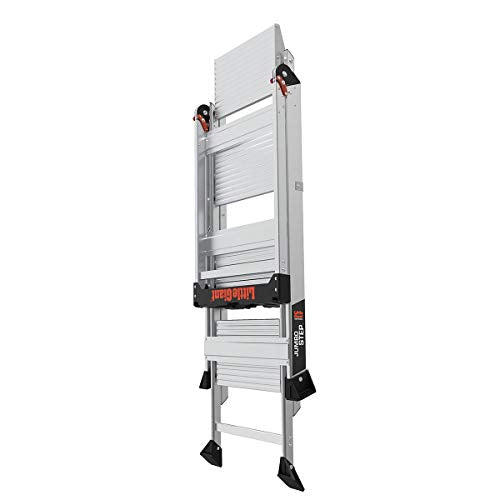Little Giant Ladders, Jumbo Step, 4-Step, 3 foot, Step Stool, Aluminum, Type 1AA, 375 lbs weight rating, (11904), Gray