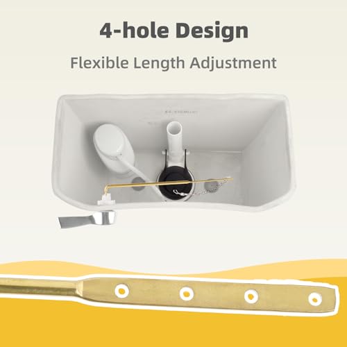 iFealClear Front Mount Toilet Handle Replacement Kit Chrome, Solid Brass, Adjustable, Universal Fit