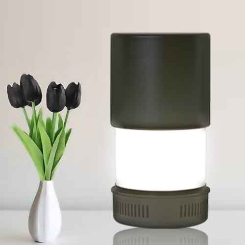 KosherLamp¢ç Brand Shabbos Lamp with Adjustable Shade ? Compact LED Bedside Lamp for Dorms & Bedrooms | Modern Jewish Home & Dorm Decor | Shabbat-Friendly Lighting for Calm Ambience - Black