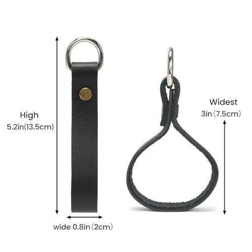 Leather Tool Belt Suspender Loops,Tool Belt Strap Connectors Accessories fits 3 inch Belt Connectors, (Suspender Loop Attachment 4-Pack) (3in Napa Leather)