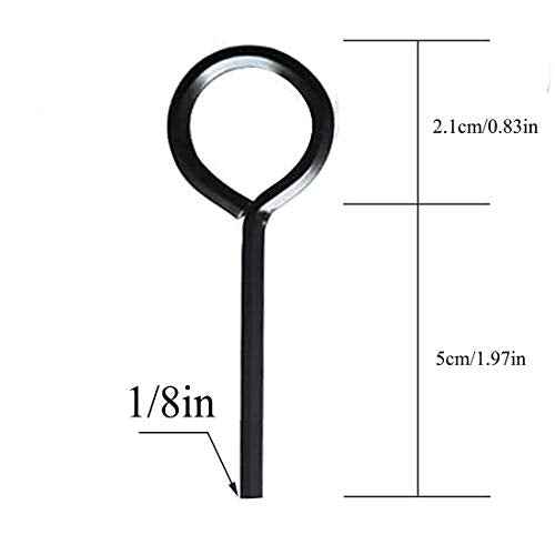 1/8¡± Standard Hex Dogging Key with Full Loop, Allen Wrench Door Key for Push Bar Panic Exit Devices, Solid Metal - 10 Packs(1/8, black)