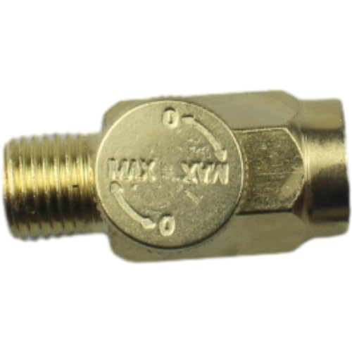 2pcs Brass In-Line Air Flow Regulator Adjustable 1/4" NPT Male & Female In-Line Air Flow Valves Air Pressure Compressor Control Tool