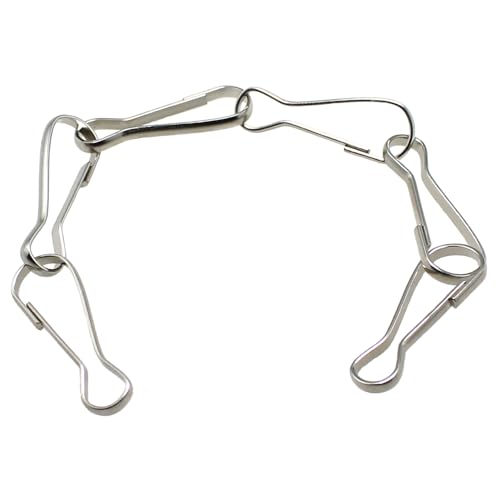 25mm Silver Stainless Steel Spring Hooks 100PCS Lightweight Lanyard Clips