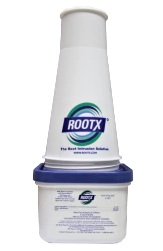 RootX 2LB Root Control JAR with Funnel for Sewer & Septic Line Clearing