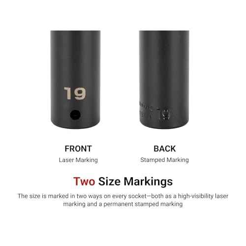 TEKTON 1/2 Inch Drive x 21 mm Deep 6-Point Impact Socket | SID23121