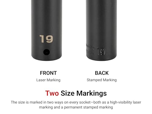 TEKTON Deep Impact Socket 1/2 Inch Drive 21mm 6-Point – Heavy Duty Chrome Vanadium