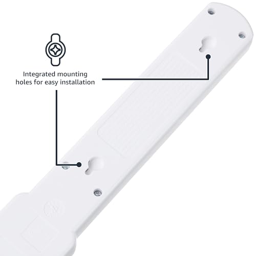 Amazon Basics 6-Outlet Surge Protector Power Strip 200J, 2-Pack, White