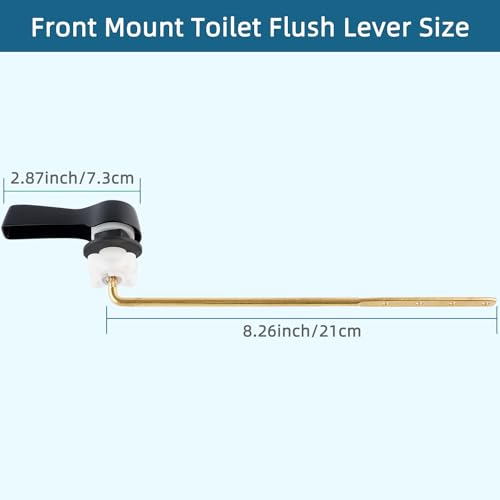 Hygie Rinse Matte Black Front Mount Toilet Handle Lever Replacement 1pc