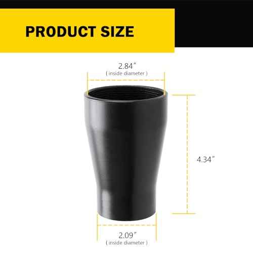 Table Saw Vacuum Adapter Replacement for Dewalt DWE7491RS DWE7491 Table Saw Dust Collector Suitable for Connecting 2 1/2" Table Saw Outlet Connected to 1 7/8" Shop Vac Hose, 1Pcs