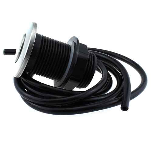 Rubbish Disposal Long Button Air Switch Automatic Self Locking Button Pneumatic Air Hose Kit 32MM Air Switch Plus Air Hose 1.5 Metre for Food Waste Disposal and Jacuzzi and Swimming Pool