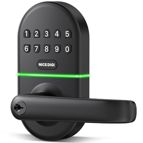 NICE DIGI Keyless Smart Door Lock with Handle, Code Entry for Front Door
