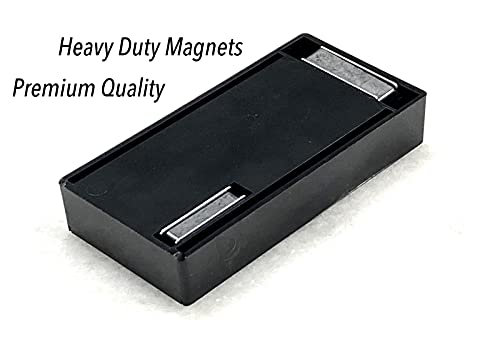 ALAZCO Magnetic Under Car Key Holder - Hidden Spare Key Case, Weatherproof ABS, Large Size for Valuables and Keys