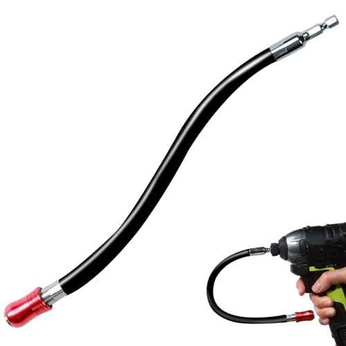 12Inches Flexible Drill Bit Extension Screwdriver Bit Holders, 1PACK Flex Shaft Extension Socket Bit Holder Hex Shank Quick-Change Drill Bit Guide