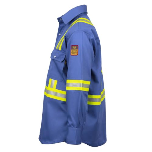 Flame Resistant High Visibility Hi Vis FR Shirt - 100% C - 7 oz