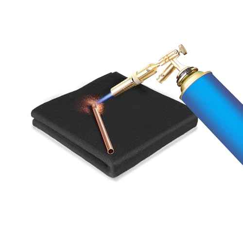 10MM Thick 12x12 Inch Fireproof Welding Blanket, 10mm Thickened Pad Fire Resistant Carbon Felt Cloth Flame Retardant Fabric Protector Pad for Soldering Firepit Smoker