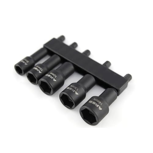 ARES 70029 - Metric Impact Magnetic Nut Driver Set - 2 1/2-Inch Impact Grade Nut Setter with Industrial Strength Magnet