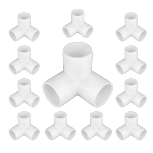 TianTianUp 3-Way PVC Fittings 1 Inch Furniture Grade Pipe Elbow Connector