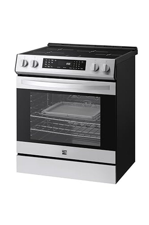 Kenmore 22-96853 5.6 cu. ft. Front-Control 4 Induction Element Electric Range Stove with Dual Ring Elements, Self-Clean Oven, Precision Set Controls