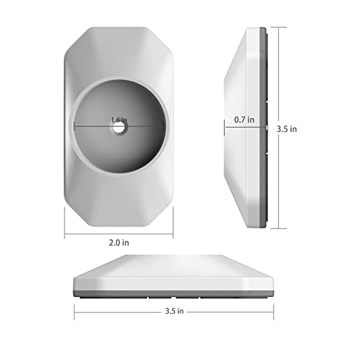 ICERO - Baby Gate Wall Protector - Protect Walls & Doorways from Pet & Dog Gates - for Child Pressure Mounted Stair Safety Gate- 4 Pack, White