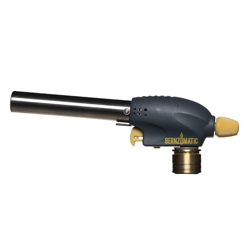 Bernzomatic QuickFire Outdoor Torch, High Output, Wind-Resistant Propane Hand Torch for Lighting Campfires, Grills, Smokers, Fire Pits, and other Outdoor Gatherings (WT3301)