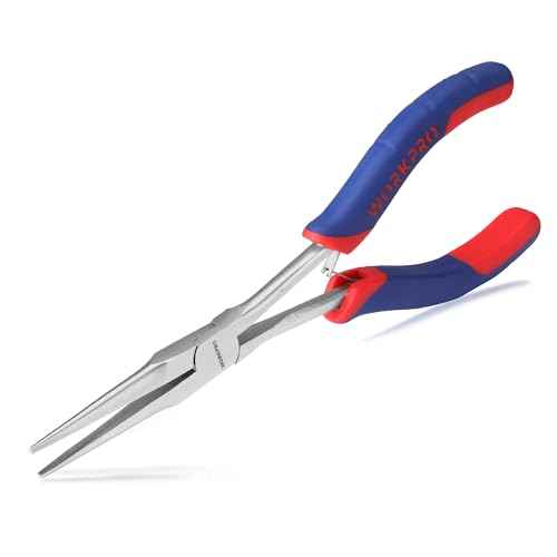 WORKPRO 7 Inches Needle Nose Pliers, Mini Long Needle Nose Pliers with Smooth Jaws, Small Long Reach Pliers for Jewelry Making, Bending Wire and Small Object Gripping Work On Narrow Place