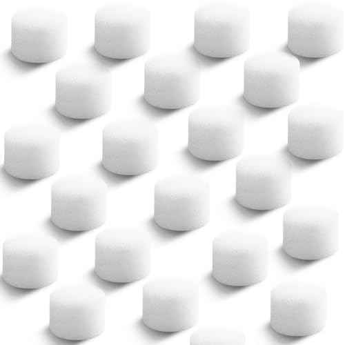 Boao 96 Pcs Nebulizer Filters Replacement Air Filter Sponge for Compressor System Accessories, Round White Sponge Air Replacement for Compressor System Cool Mist Device