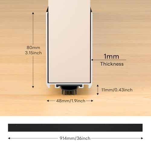 1-3/4" x 36" U-Shaped Door Sweep with Kick Plate, Aluminum Screw-On Draft Stopper, Weather Stripping Seal for Interior Exterior Doors, Blocks Dust Drafts(Black)