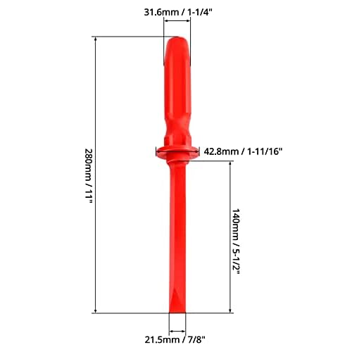QWORK Chisel Scraper, 2 Pack (7/8") Wheel Weight Remover, Non-Marring Plastic Scraper Remover Tool Kit, for Adhesive, Caulk, Gasket Decals Emblem Moldings