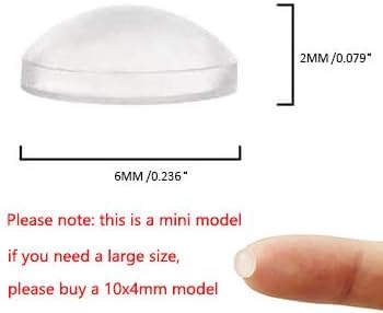 6x2mm Self-Adhesive Clear Rubber Feet Pack of 100 - Non-Slip Bumpers