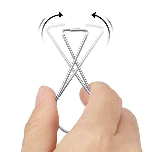 100 Packs Ceiling Hook Clips Ceiling Tile Hooks T-bar Clips Drop Ceiling Clips for Office, Classroom, Home and Wedding Decoration, Hanging Sign from Suspended Tile/Grid/Drop Ceilings