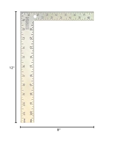 IRWIN Tools Carpenter Square, Steel, 8-Inch by 12-Inch (1794462),