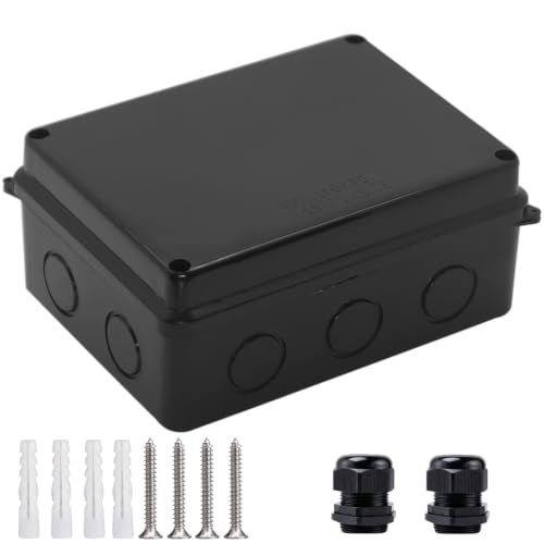 LuSumtly 5.9 x 4.3 x 2.8 Inch Waterproof Electrical Junction Box IP65 Black
