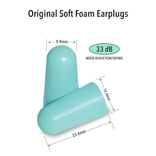 Mack's Original Soft Foam Earplugs, 10 Pair - 33B Highest NRR, Comfortable Ear Plugs for Sleeping, Snoring, Work, Travel & Loud Events | Made in USA
