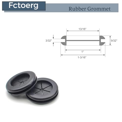 Fctoerg 1-Inch Rubber Grommets for Wiring Firewall Hole Plugs - 13/16" Inner Diameter, Pack of 6
