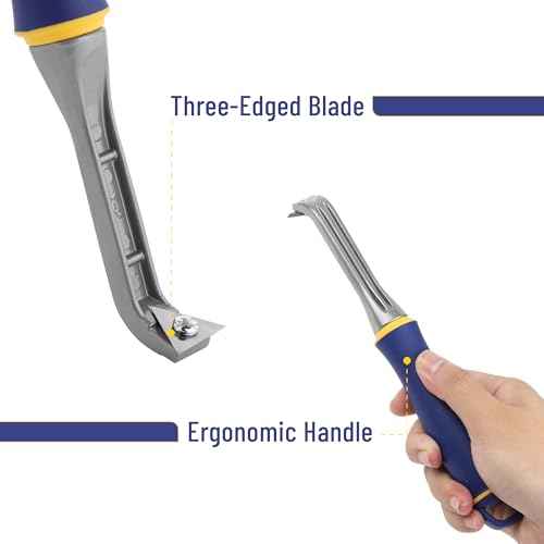 Bates- Carbide Scraper, 1-Inch, Three-Edged Tungsten Steel Blade, Paint Scraper Tool