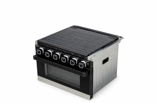 Trailerfix 17-Inch RV Stove Oven Range with LED Knobs & Cast Iron Grate