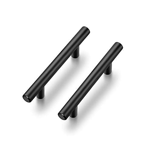 Ravinte Matte Black Cabinet Handles 5 Inch Length, 3 Inch Hole Spacing, 10 Pack