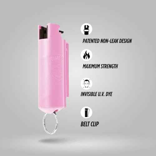 Guard Dog Security Quick Action Pepper Spray Self Defense Keychain, Maximum Strength 1.44 MC, OC Spray, 16-Foot Range, Twist-Lock Safety, Belt Clip for Easy Carry for Women and Men, Made in USA